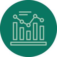 Graph Line Multi color Icon vector