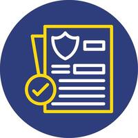 Legal Compliance Dual Line Circle Icon vector