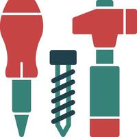 Maintenance Tools Glyph Multi Color Icon vector