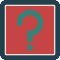 Question Mark Glyph Multi Color Icon vector