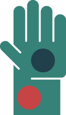 Hand Raise Glyph Multi Color Icon