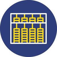 Abacus Dual Line Circle Icon vector