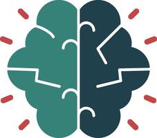 Brainstorming Glyph Multi Color Icon vector