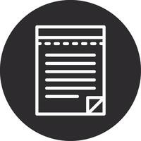 Notepad Inverted Icon vector