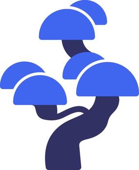 Pine Tree Solid Two Color Icon vector