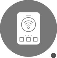 Wi-Fi Glyph Shadow Icon vector