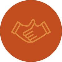 Handshake Line Multi color Icon vector