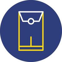 Red Envelope Dual Line Circle Icon vector