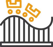 Roller Coaster Two Color Icon vector