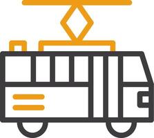 Train Two Color Icon vector