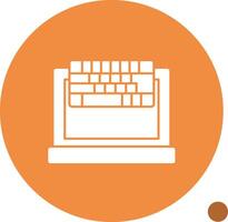 Keyboard Glyph Shadow Icon vector