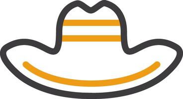 Cowboy Hat Two Color Icon vector