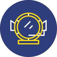 Astronaut Helmet Dual Line Circle Icon vector