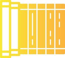 Bamboo Scroll Solid Multi Gradient Icon vector