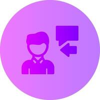 Interviewer Gradient Circle Icon vector