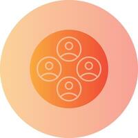 Talent Pool Gradient Circle Icon vector