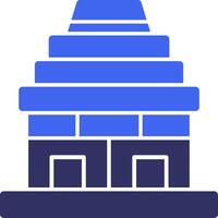 Temple Solid Two Color Icon vector