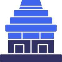 Temple Solid Two Color Icon vector