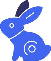 Jade Rabbit Solid Two Color Icon vector