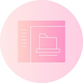 Folder Gradient Circle Icon vector