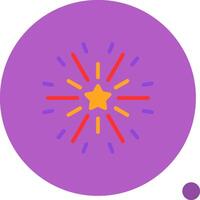 Firework Flat Shadow Icon vector