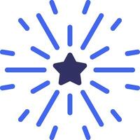 Firework Solid Two Color Icon vector