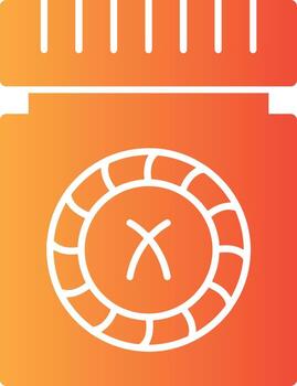 piña tarta sólido multi degradado icono vector