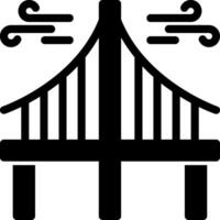 puente sólido multi degradado icono vector