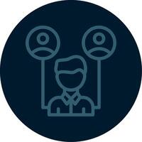 Referral Line Multi color Icon vector