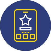 Star Dual Line Circle Icon vector