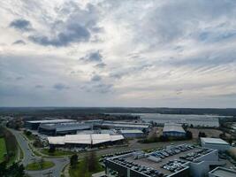 High Angle View of Central Hatfield City of England, Great Britain. March 9th, 2024 photo