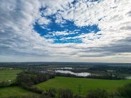 High Angle View of Central Hatfield City Hertfordshire of England, Great Britain. March 9th, 2024 photo