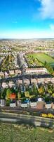 Aerial Vertical Panoramic View of Luton and Dunstable Town of England UK. November 13th, 2023 photo