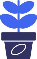 Jade Plant Solid Two Color Icon vector