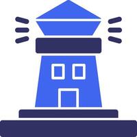 Lighthouse Solid Two Color Icon vector