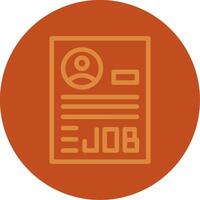 Job Description Line Multi color Icon vector