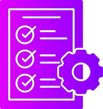 Maintenance Checklist Solid Multi Gradient Icon vector