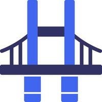 puente sólido dos color icono vector