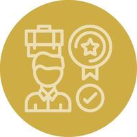 Job Satisfaction Line Multi color Icon vector