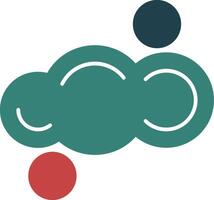 Cloud Glyph Multi Color Icon vector