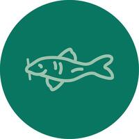 Fish Line Multi color Icon vector