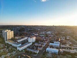 High Angle View of Buildings at City Centre and Downtown of Luton, England United Kingdom. Dec 1st, 2023 photo