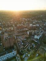 High Angle View of Buildings at City Centre and Downtown of Luton, England United Kingdom. Dec 1st, 2023 photo
