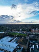 Aerial View of City Centre of Welwyn Garden City of England UK. March 1st, 2024 photo