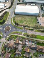 High Angle View of Central Hatfield City of England, Great Britain. March 9th, 2024 photo