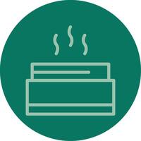 Bamboo Steamer Line Multi color Icon vector