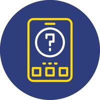 Question Mark Dual Line Circle Icon vector