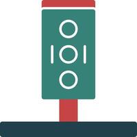Traffic Light Glyph Multi Color Icon vector