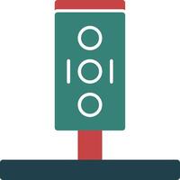 Traffic Light Glyph Multi Color Icon vector