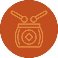 Drum Line Multi color Icon vector
